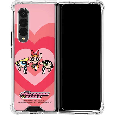 Cartoon Network Powerpuff Girls Hearts Galaxy Z Fold4 5G Clear Case