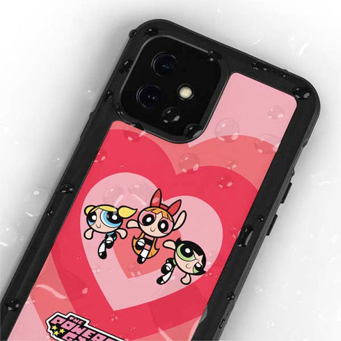Cartoon Network Powerpuff Girls Hearts iPhone 12 Mini Waterproof Case