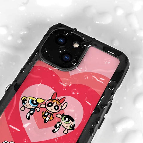 Cartoon Network Powerpuff Girls Hearts iPhone 13 Mini Waterproof Case