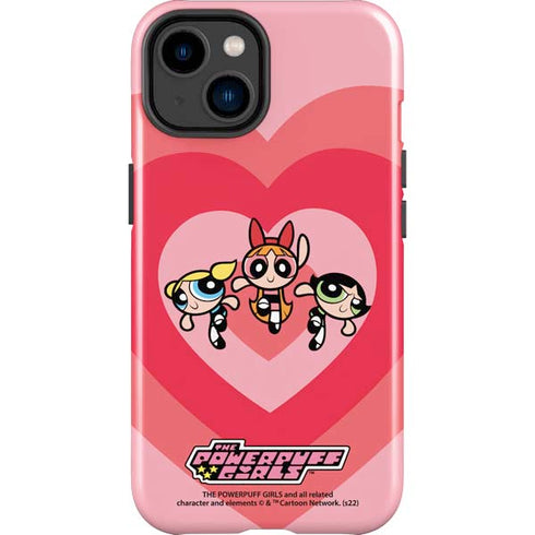 Cartoon Network Powerpuff Girls Hearts iPhone 15 Plus Impact Case