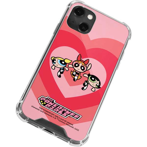Cartoon Network Powerpuff Girls Hearts iPhone 14 Plus Clear Case