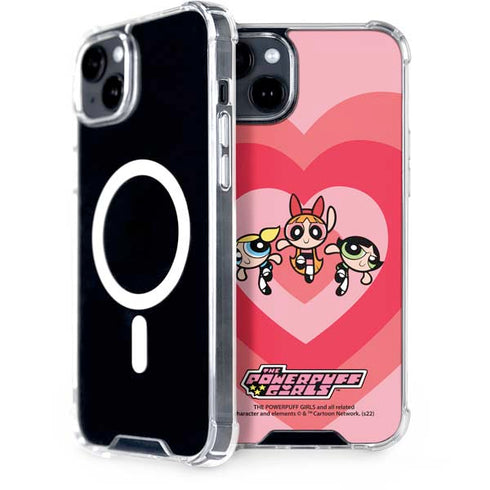 Cartoon Network Powerpuff Girls Hearts iPhone 15 Plus MagSafe Case