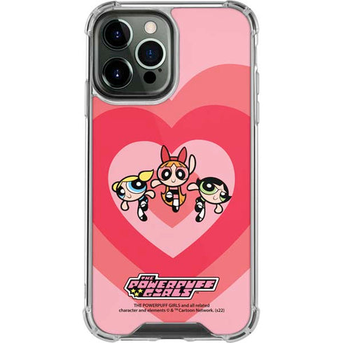 Cartoon Network Powerpuff Girls Hearts iPhone 14 Pro Max Clear Case