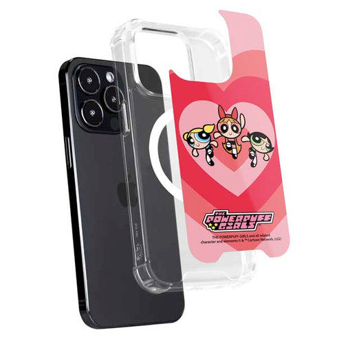 Cartoon Network Powerpuff Girls Hearts iPhone 15 Pro Max MagSafe Case