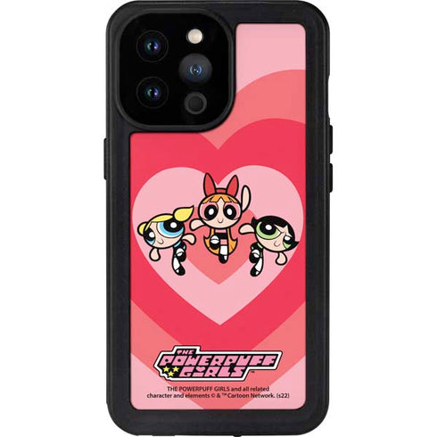 Cartoon Network Powerpuff Girls Hearts iPhone 14 Pro Max Waterproof Case