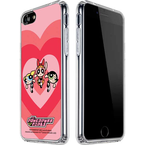 Cartoon Network Powerpuff Girls Hearts iPhone SE (2nd & 3rd Gen) Clear Case