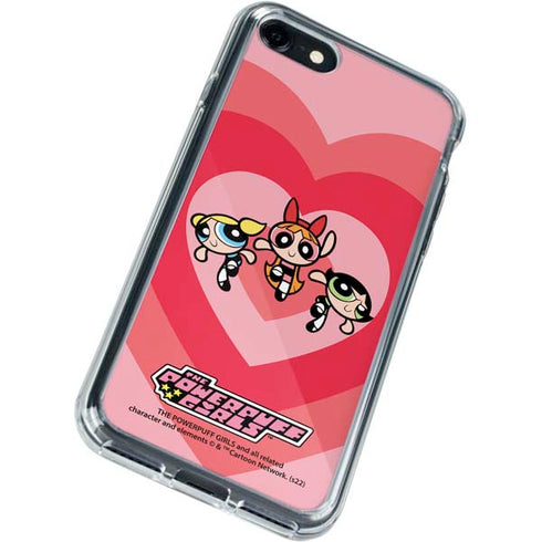 Cartoon Network Powerpuff Girls Hearts iPhone SE (2nd & 3rd Gen) Clear Case