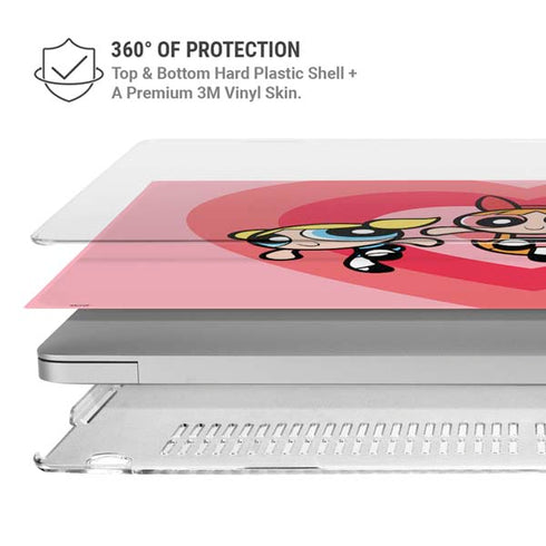 Cartoon Network Powerpuff Girls Hearts MacBook Air 15in (2023-2025) Case plus Skin