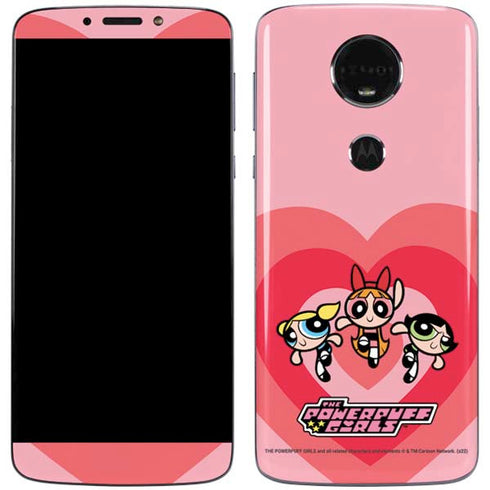 Cartoon Network Powerpuff Girls Hearts Moto E5 Plus Skin