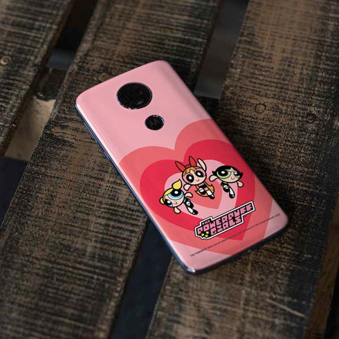 Cartoon Network Powerpuff Girls Hearts Moto E5 Plus Skin