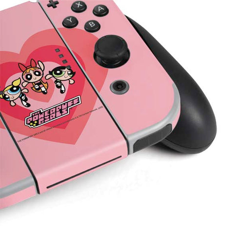 Cartoon Network Powerpuff Girls Hearts Nintendo Switch OLED (2021) Skin