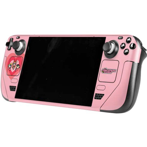 Cartoon Network Powerpuff Girls Hearts Steam Deck Handheld Gaming Computer Skin