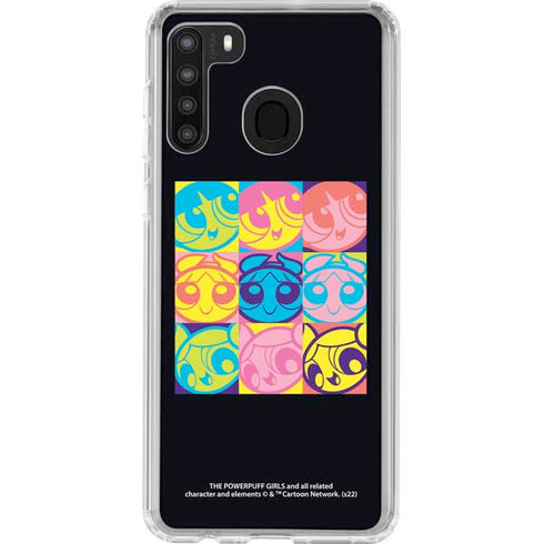 Cartoon Network Powerpuff Girls Neon Galaxy A21 Clear Case
