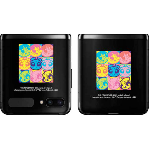 Cartoon Network Powerpuff Girls Neon Galaxy Z Flip Skin