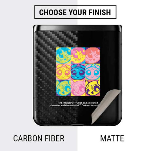 Cartoon Network Powerpuff Girls Neon Galaxy Z Flip Skin