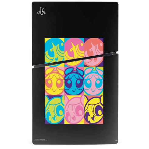 Cartoon Network Powerpuff Girls Neon PS5 Slim Digital Edition Bundle Skin