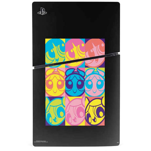 Cartoon Network Powerpuff Girls Neon PS5 Slim Digital Edition Console Skin