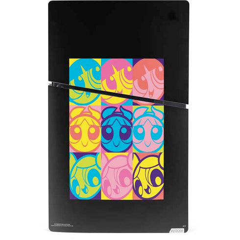 Cartoon Network Powerpuff Girls Neon PS5 Slim Digital Edition Console Skin