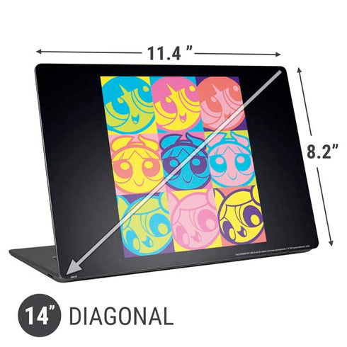 Cartoon Network Powerpuff Girls Neon Universal Laptop 14in (11.4 x 8.2in) Skin
