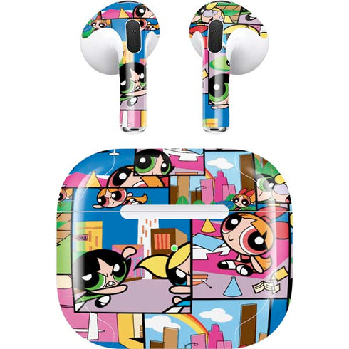 Cartoon Network Powerpuff Girls Patches Apple AirPods (3rd Gen 2021) Skin