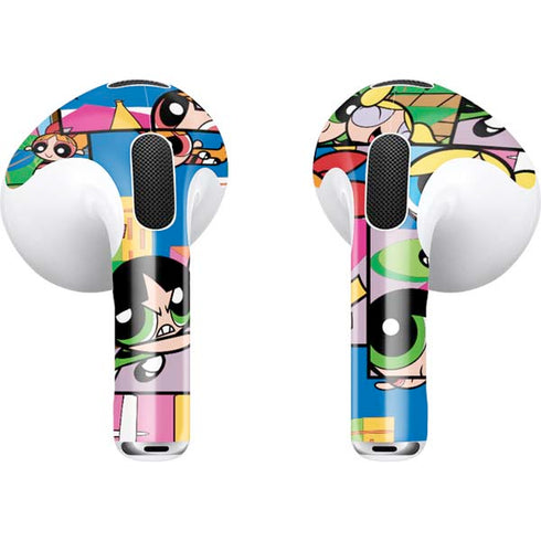 Cartoon Network Powerpuff Girls Patches Apple AirPods (3rd Gen 2021) Skin