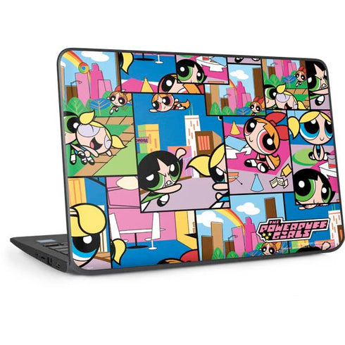 Cartoon Network Powerpuff Girls Patches HP Chromebook Skin