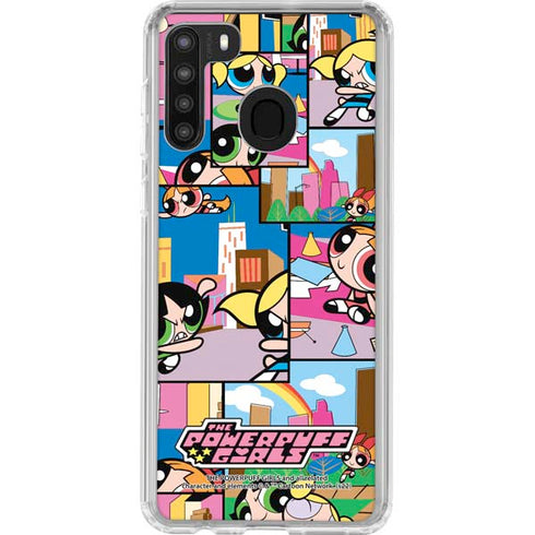 Cartoon Network Powerpuff Girls Patches Galaxy A21 Clear Case