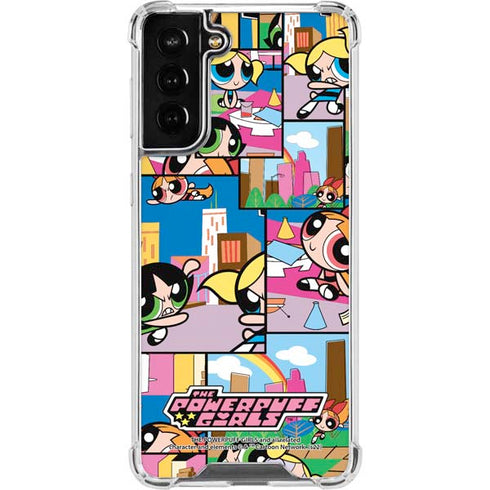 Cartoon Network Powerpuff Girls Patches Galaxy S21 FE Clear Case