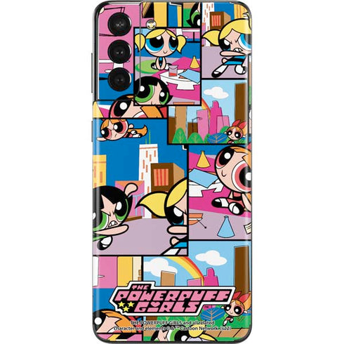 Cartoon Network Powerpuff Girls Patches Galaxy S21 Plus 5G Skin
