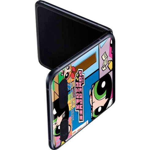 Cartoon Network Powerpuff Girls Patches Galaxy Z Flip Skin