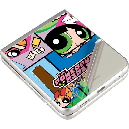 Cartoon Network Powerpuff Girls Patches Galaxy Z Flip3 5G Skin