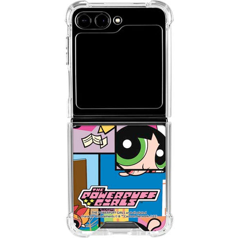 Cartoon Network Powerpuff Girls Patches Galaxy Z Flip5 5G Clear Case