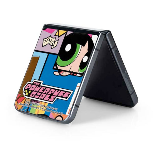 Cartoon Network Powerpuff Girls Patches Galaxy Z Flip5 5G Skin