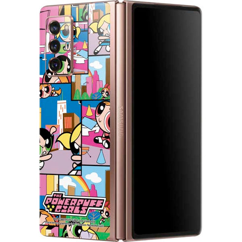 Cartoon Network Powerpuff Girls Patches Galaxy Z Fold2 5G Skin