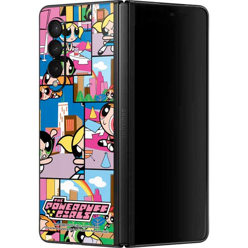 Cartoon Network Powerpuff Girls Patches Galaxy Z Fold3 5G Skin