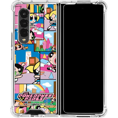 Cartoon Network Powerpuff Girls Patches Galaxy Z Fold4 5G Clear Case