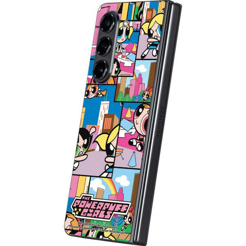 Cartoon Network Powerpuff Girls Patches Galaxy Z Fold5 5G Skin
