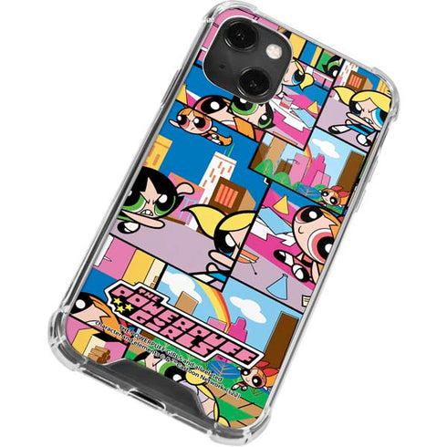 Cartoon Network Powerpuff Girls Patches iPhone 15 Plus Clear Case
