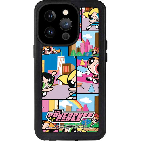 Cartoon Network Powerpuff Girls Patches iPhone 14 Pro Waterproof Case
