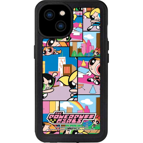 Cartoon Network Powerpuff Girls Patches iPhone 15 Plus Waterproof Case