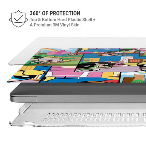 Cartoon Network Powerpuff Girls Patches MacBook Pro 16in (2021-25) Case plus Skin