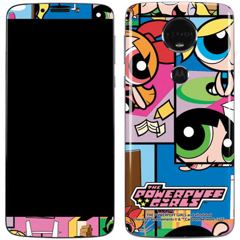Cartoon Network Powerpuff Girls Patches Moto E5 Plus Skin