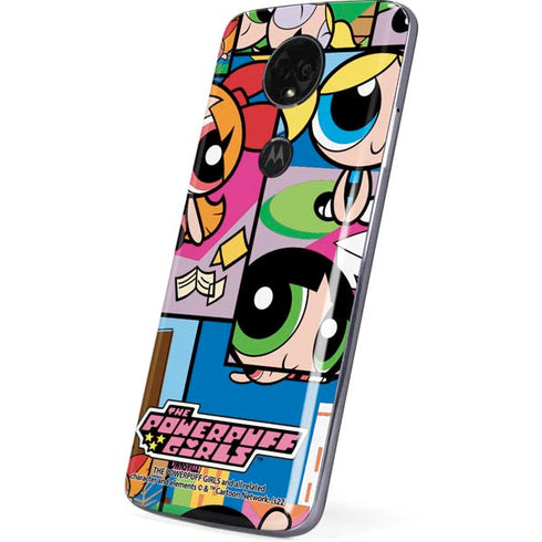 Cartoon Network Powerpuff Girls Patches Moto E5 Plus Skin