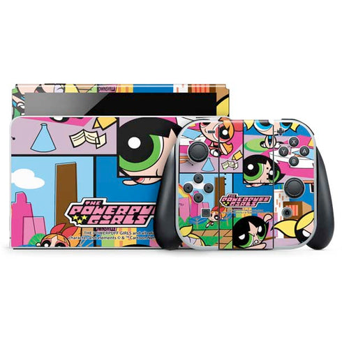 Cartoon Network Powerpuff Girls Patches Nintendo Switch OLED (2021) Skin