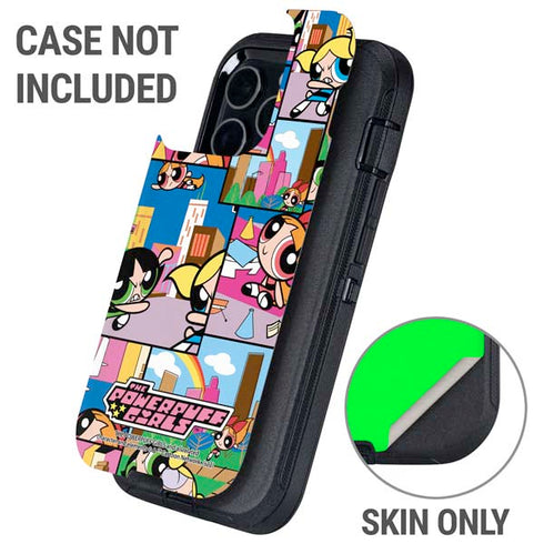 Cartoon Network Powerpuff Girls Patches Otterbox Defender iPhone Skin