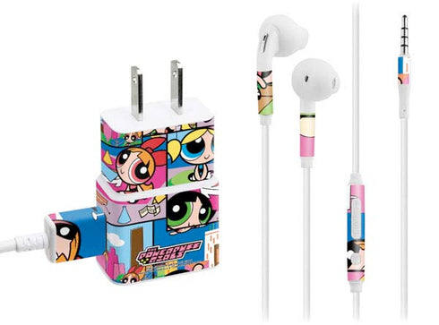 Cartoon Network Powerpuff Girls Patches Phone Charger Skin