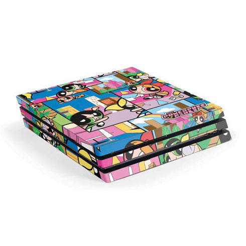 Cartoon Network Powerpuff Girls Patches PS4 Pro Console Skin