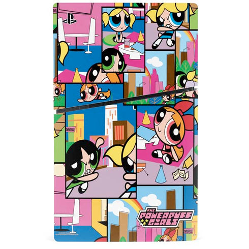 Cartoon Network Powerpuff Girls Patches PS5 Slim Digital Edition Console Skin