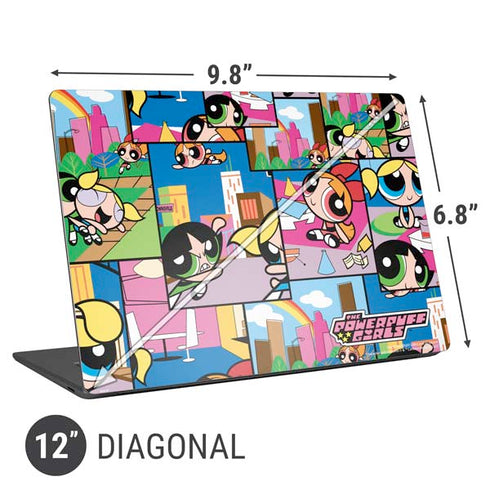 Cartoon Network Powerpuff Girls Patches Universal Laptop 12in (9.8 x 6.8in) Skin