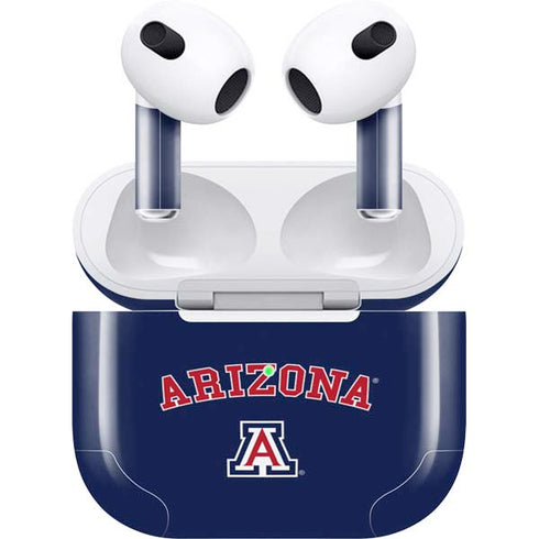 University of Arizona Primary Logo Blue Apple AirPods (3rd Gen 2021) Skin